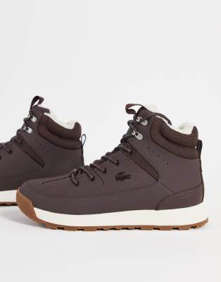 Lacoste Urban Breaker 419 1 Mens Dark Brown / Off White Boots In Brown