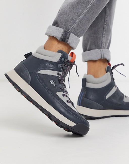Lacoste urban breaker hiker boots in grey