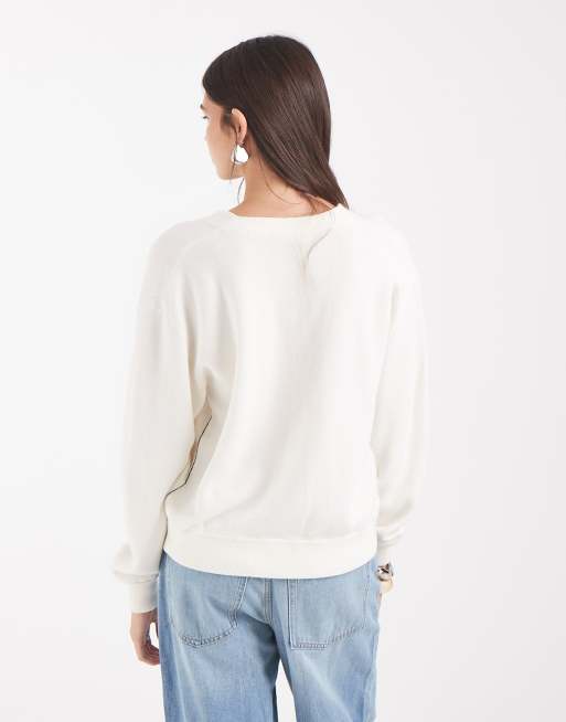 Lacoste V neck cardigan in white, 3 of 4