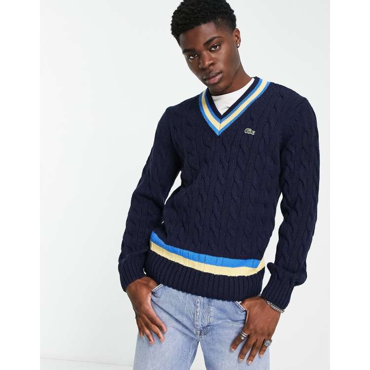 Lacoste v store neck jumper