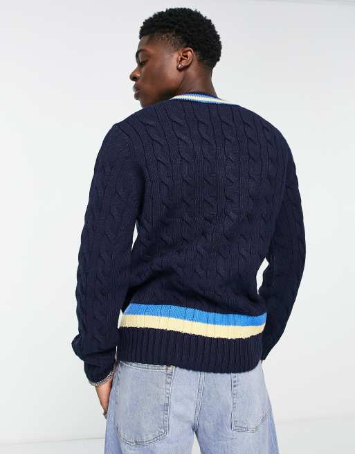 Lacoste sweater navy online blue