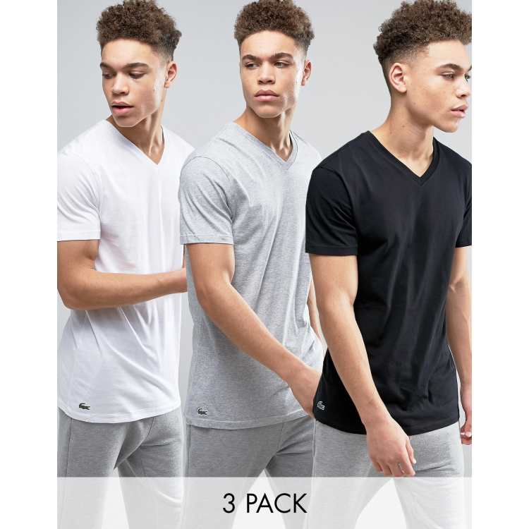 Lacoste v sale neck 3 pack