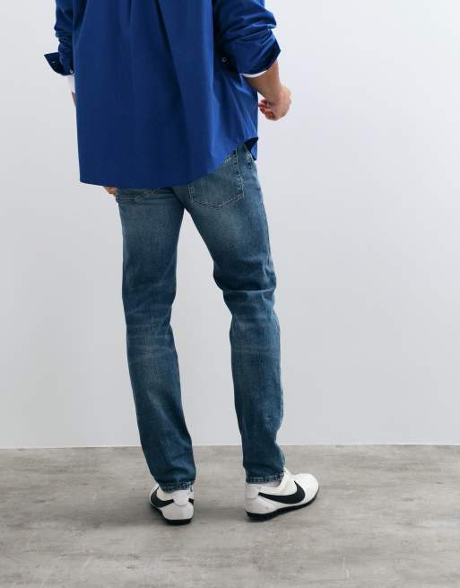 Lacoste vaqueros entallados índigo en denim de lavado medio, 4 de 5