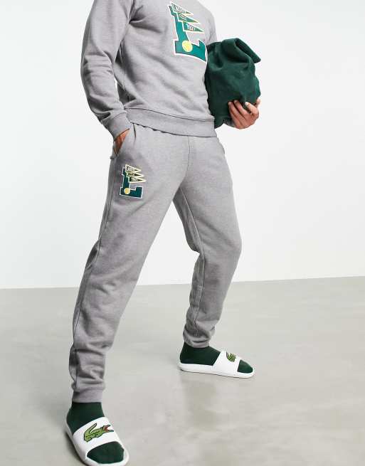 Grey on sale lacoste trackies