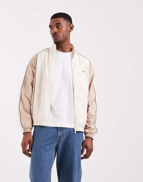 Lacoste - Veste de survêtement color block - Blanc et beige - view 1