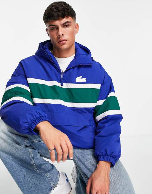 Lacoste Veste matelass e enfiler par la t te Bleu marine