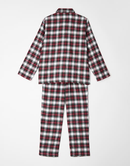 Lacoste – Vinröd pyjamas i flanell, 3 av 4