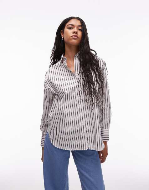 Lacoste – Vit, randig skjorta - view 1