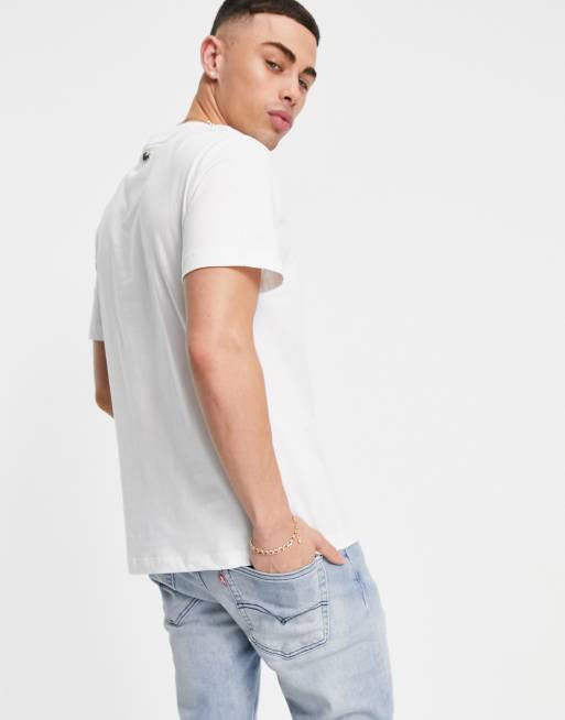 Lacoste – Vit t-shirt med stämplad logga, 2 av 4
