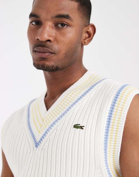 Lacoste – Vitt, grovstickat linne - view 1