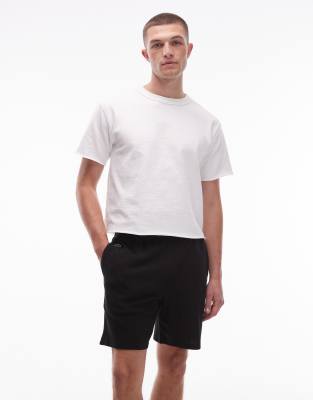 Lacoste Lacoste waffle loungewear shorts in black