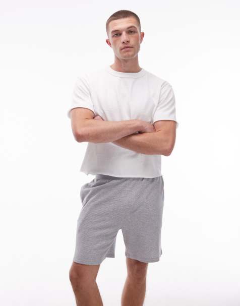 Lacoste waffle loungewear shorts in grey