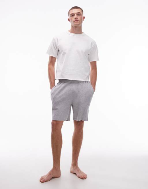 Lacoste waffle loungewear shorts in grey, 2 of 5