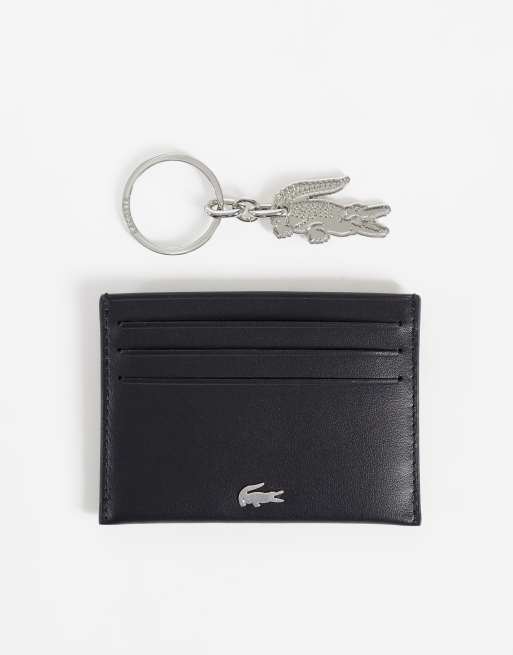 Lacoste wallet and keyring gift set in black, 2 of 3
