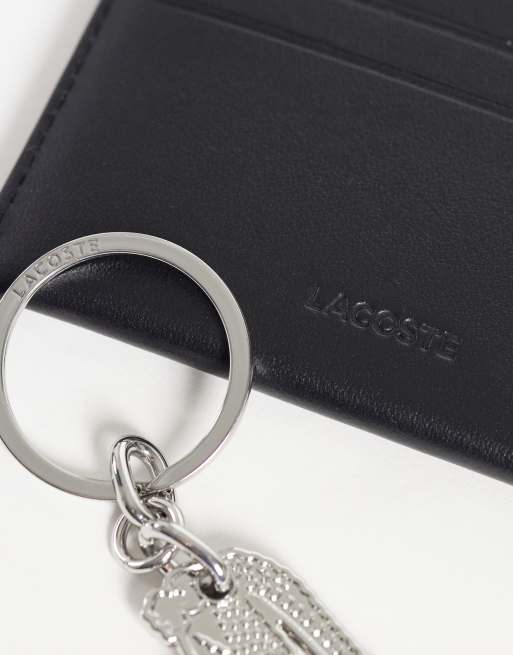 Lacoste wallet and keyring gift set in black, 3 of 3