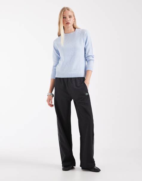 Lacoste water repellant relaxed fit co-ord sweatpants in black - view 1