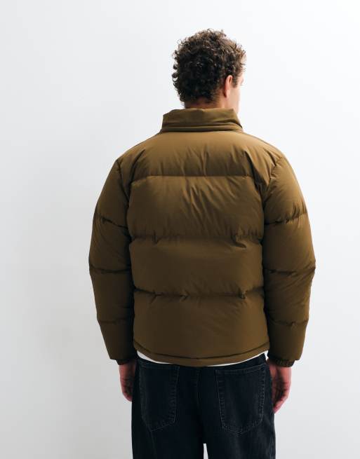 Lacoste water repellent down jacket with packable hood in brown , 5 of 5