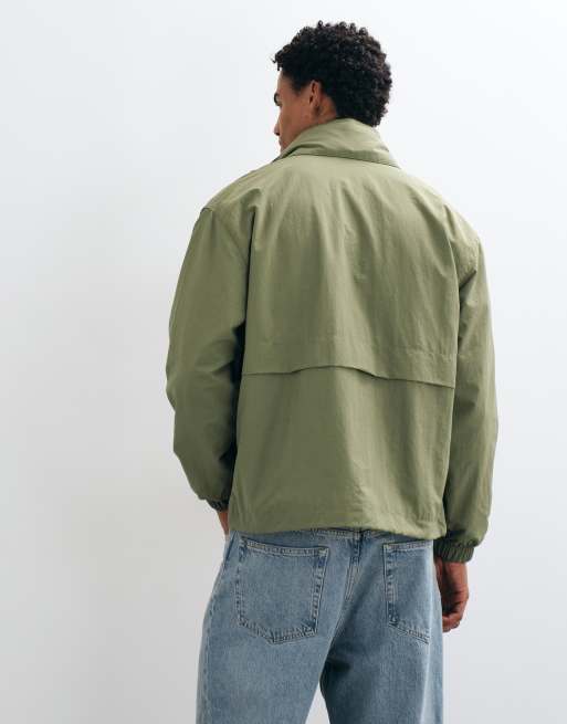 Lacoste water repellent windbreaker jacket in khaki, 3 of 5