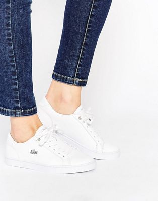 white womens lacoste trainers
