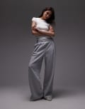 [Lacoste] Lacoste wide leg trackies in grey XL Grey