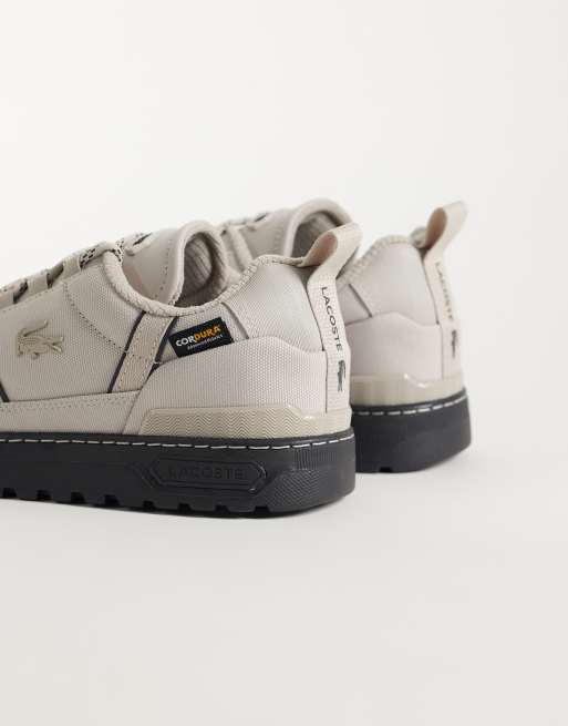 Lacoste winter t-clip cordura sneaker in grey and black, 5 of 5