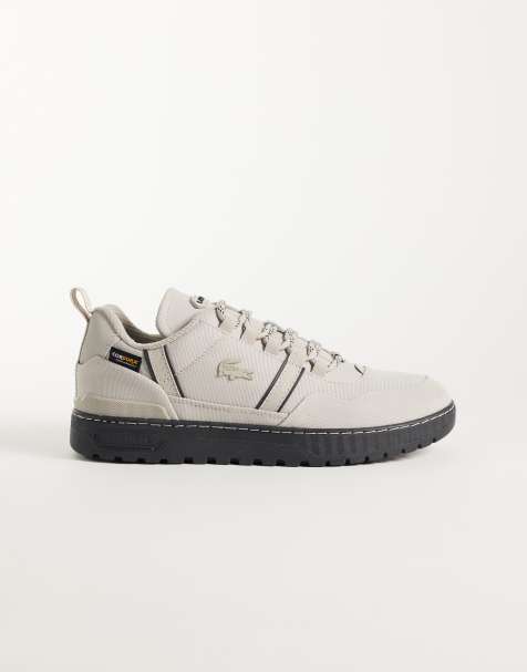Lacoste winter t-clip cordura trainer in grey and black - view 1