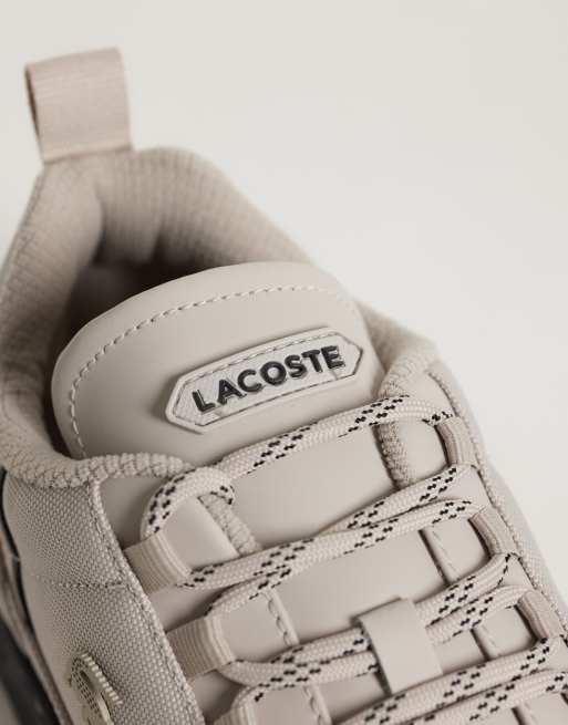 Lacoste winter t-clip cordura trainer in grey and black, 3 of 5