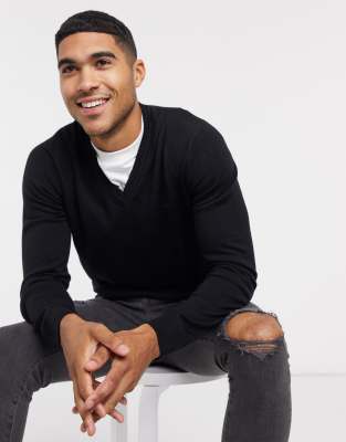 lacoste v neck jumper