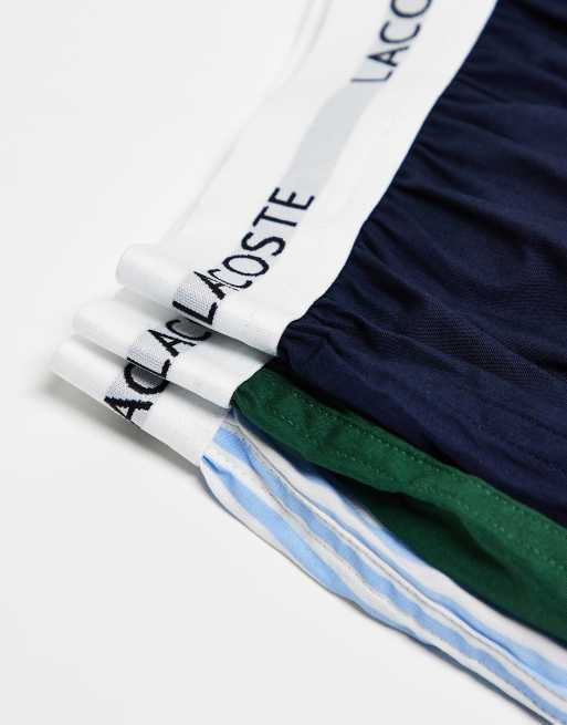 Lacoste woven boxers 3 pack in multi, 2 of 3