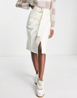 Lacoste wrap over skirt in cream