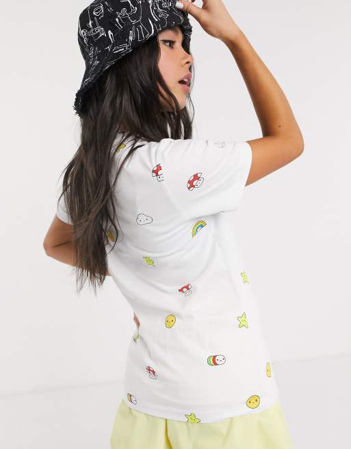 Lacoste x Friends with you t shirt in white