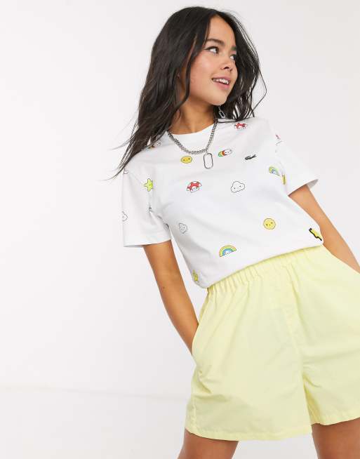 Lacoste x Friends with you t shirt in white