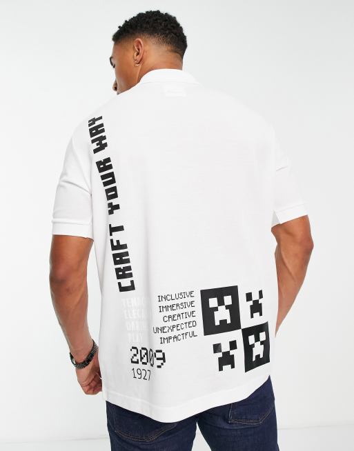 Lacoste x Minecraft 'Printed' Logo T-Shirt White