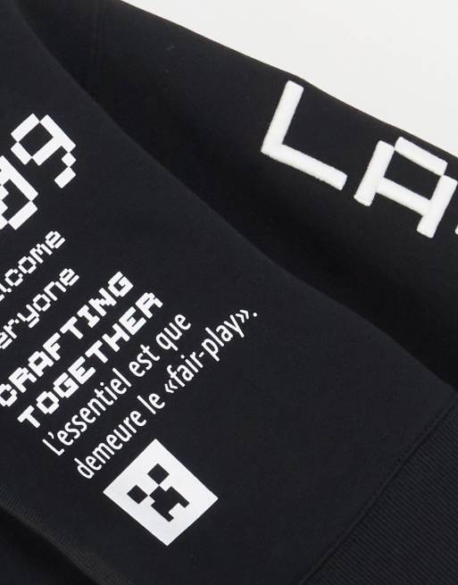 Agent udsultet Festival Lacoste x Minecraft - Cropped hættetrøje med grafisk print | ASOS