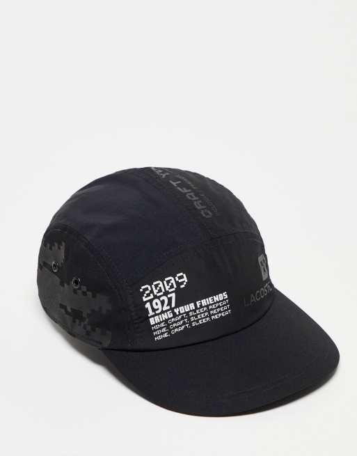 Lacoste x Minecraft logo cap in black | ASOS