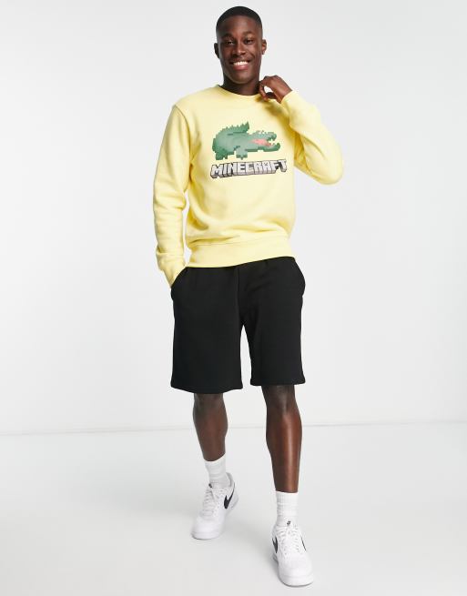 Lacoste x Minecraft logo sweatshirt in yellow