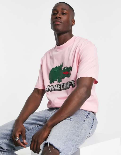 Lacoste x Minecraft Men's T-Shirt Pink TH5038-00-7SY