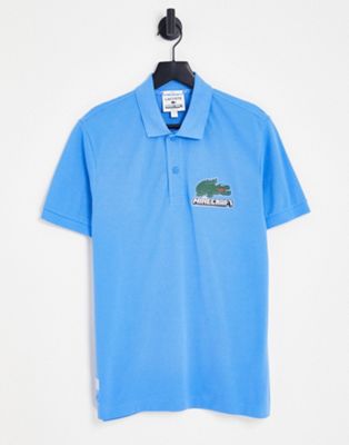 Lacoste x Minecraft polo shirt in blue