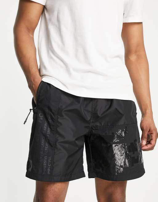 Lacoste, Rear Pocket, Fleece Shorts, Black