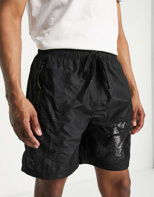 Lacoste x Minecraft shorts in black