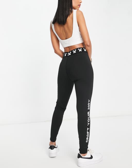 Lacoste x Minecraft – Svarta leggings med grafiskt tryck, 2 av 4