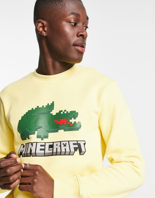 Lacoste x Minecraft - Sweatshirt med logo i gul, 3 af 4