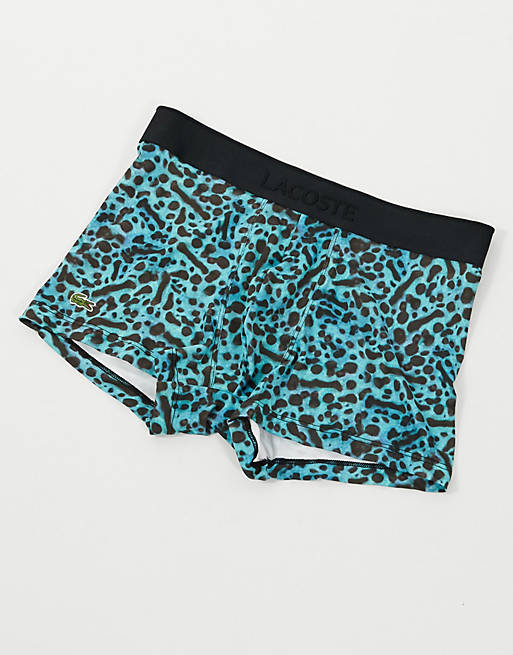 Lacoste x National Geographic frog print trunks in blue