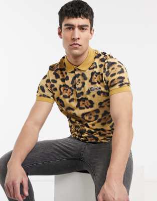 lacoste leopard print polo shirt