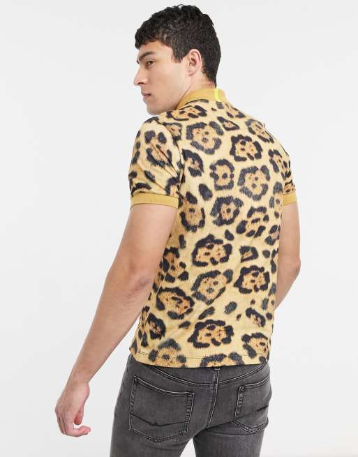 Lacoste leopard print clearance polo