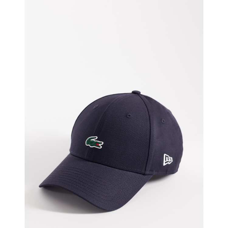 Lacoste x New Era 9forty logo cap in navy | ASOS
