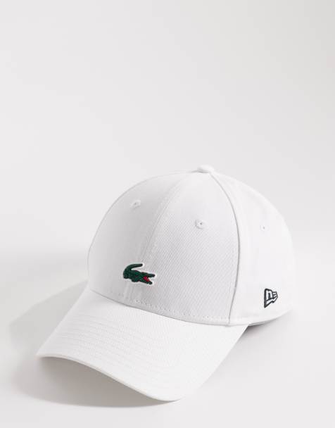Lacoste x New Era 9forty logo cap in white - view 1