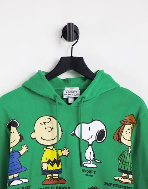 Lacoste all best sale over print hoodie