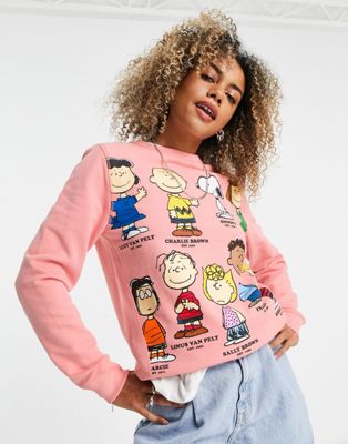 Lacoste x Peanuts characters jumper in pink