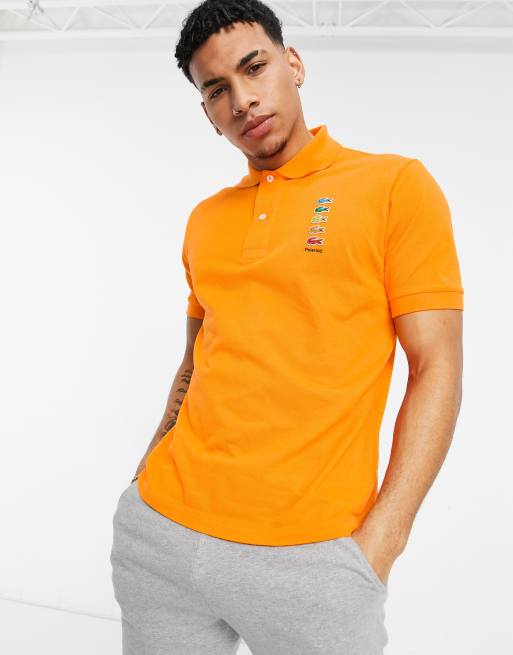 orange lacoste joggers